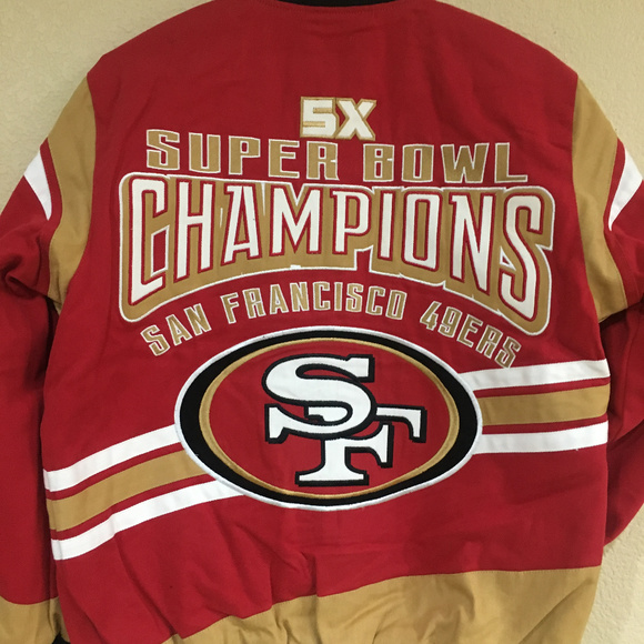 San Francisco 49ers 5X Championship Cotton Jacket - Picture 7 of 8